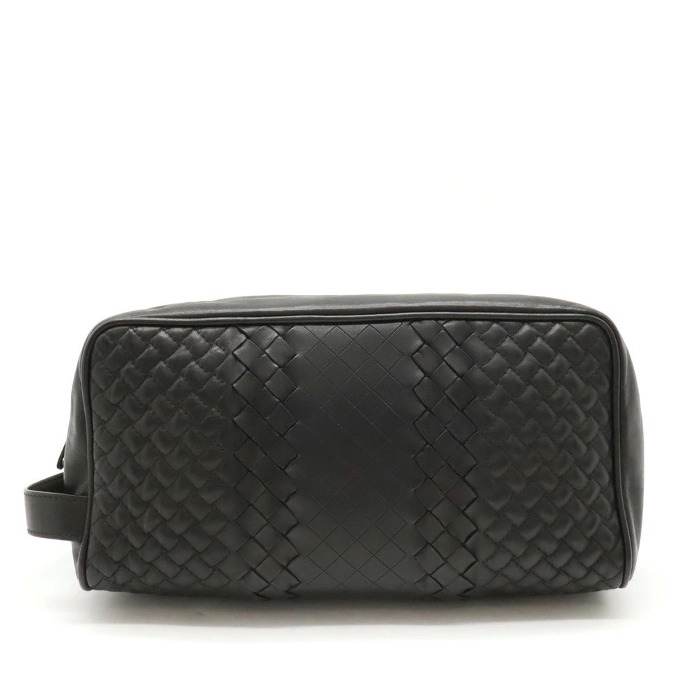 BOTTEGA VENETA Intreccio Imperatore Shoulder Bag Leather Black